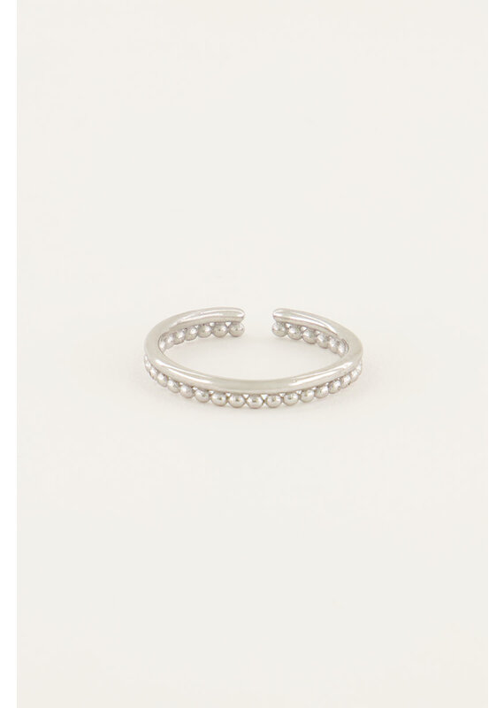 My Jewellery Iconic smalle ring met bolletjes - zilver