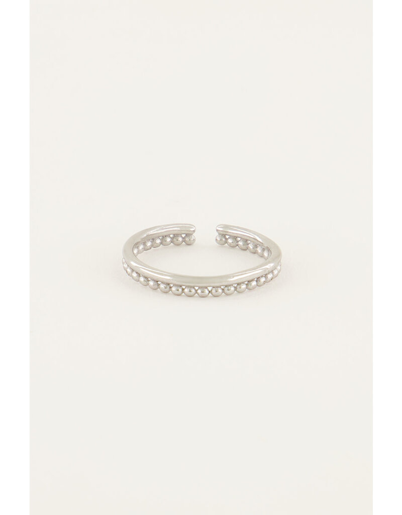 My Jewellery Iconic smalle ring met bolletjes - zilver