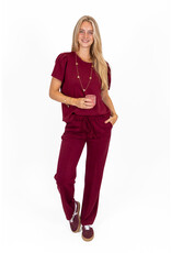 21Jewelz Casual pantalon met strik - bordeaux