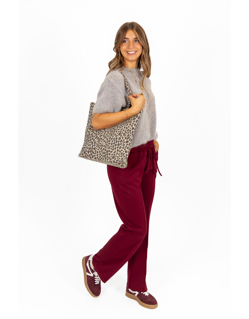 21Jewelz Casual pantalon met strik - bordeaux