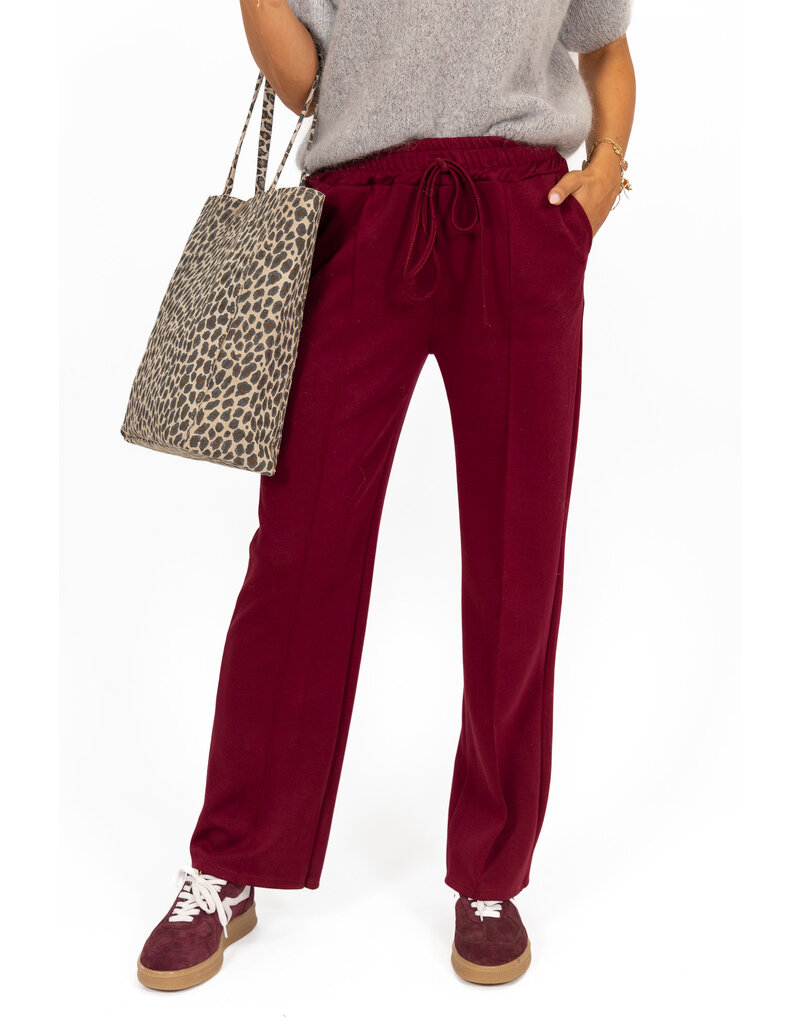 21Jewelz Casual pantalon met strik - bordeaux