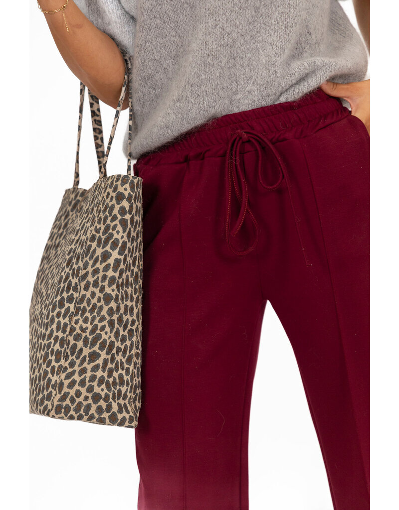 21Jewelz Casual pantalon met strik - bordeaux