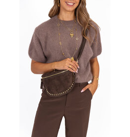 21Jewelz Wollige trui met korte mouwen - taupe