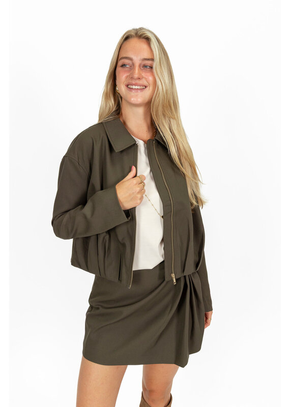 21Jewelz Cropped musthave jasje - army