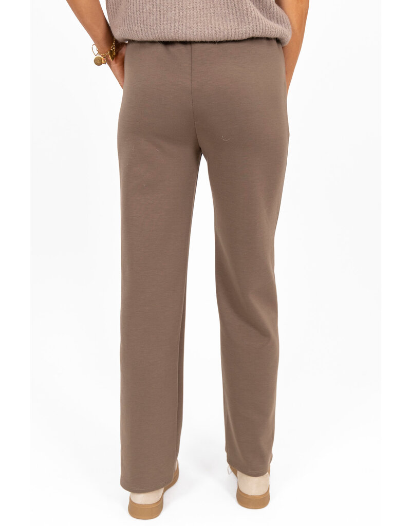 21Jewelz Casual pantalon met strik - donker taupe