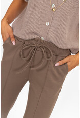 21Jewelz Casual pantalon met strik - donker taupe