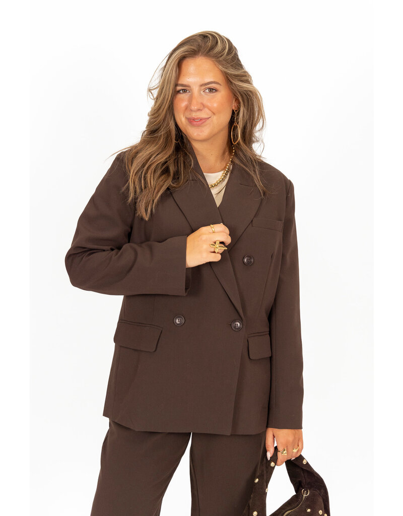 21Jewelz Blazer met dubbele knopen - bruin