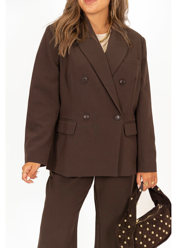 21Jewelz Blazer met dubbele knopen - bruin