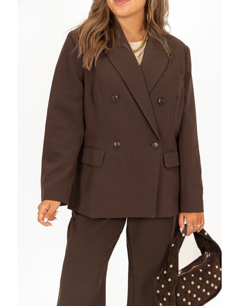 21Jewelz Blazer met dubbele knopen - bruin