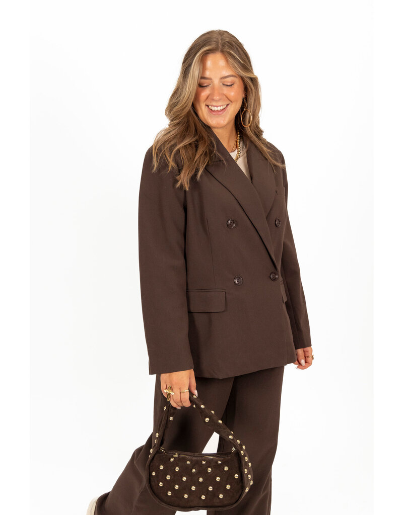 21Jewelz Blazer met dubbele knopen - bruin