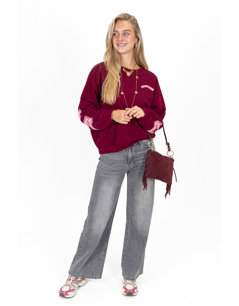 21Jewelz Basic stretch wide leg jeans - grijs