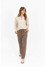21Jewelz Casual pantalon met strik - donker taupe