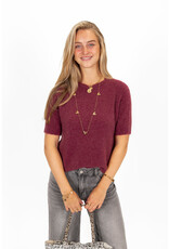 21Jewelz Effen basic truitje met korte mouw - bordeaux