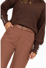 21Jewelz Losvallende pantalon met ceintuur - roest