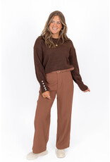 21Jewelz Losvallende pantalon met ceintuur - roest
