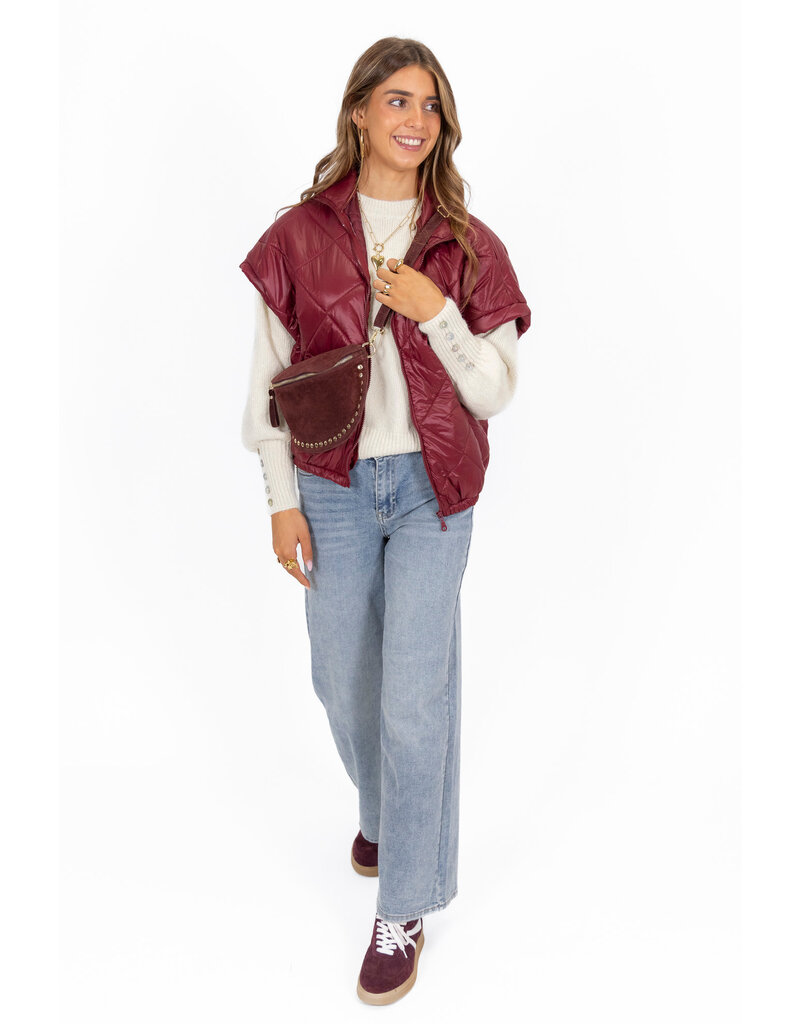 21Jewelz Gewatteerde bodywarmer - bordeaux