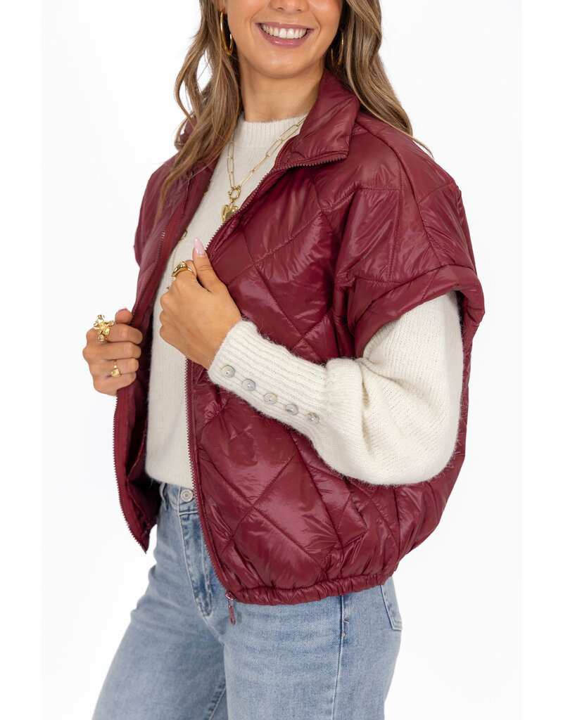 21Jewelz Gewatteerde bodywarmer - bordeaux