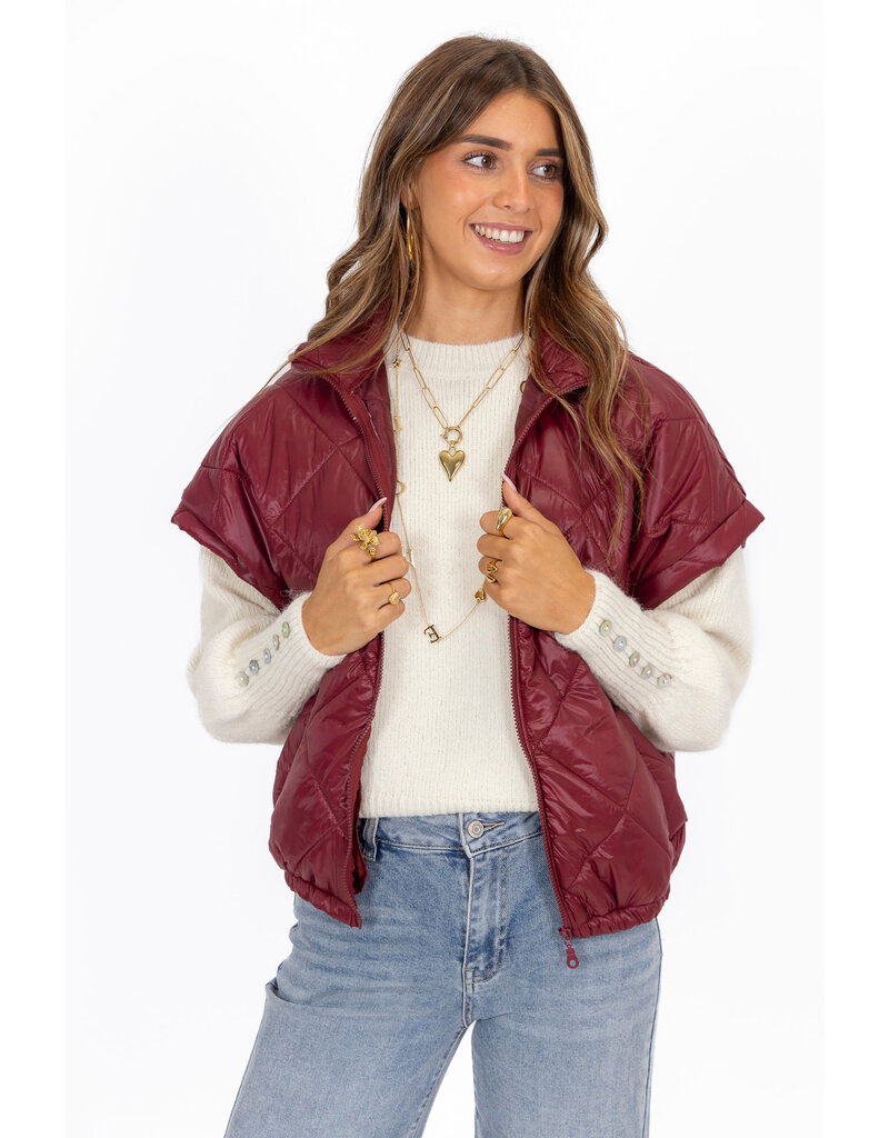 21Jewelz Gewatteerde bodywarmer - bordeaux