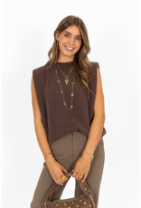 21Jewelz Wollige mouwloze top - choco bruin