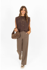 21Jewelz Wollige mouwloze top - choco bruin