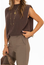 21Jewelz Wollige mouwloze top - choco bruin