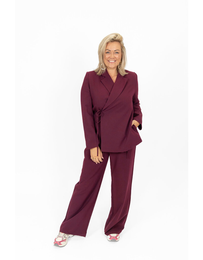 21Jewelz Effen overslag blazer - bordeaux