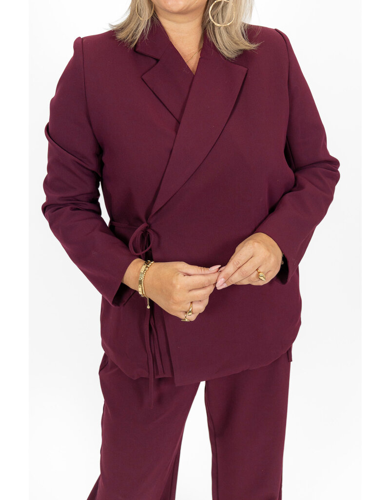 21Jewelz Effen overslag blazer - bordeaux