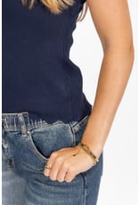 21Jewelz Zigzag topje - navy blauw