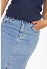 21Jewelz Denim rok met gevlochten detail