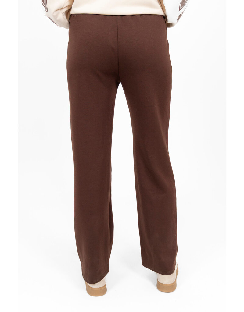21Jewelz Casual pantalon met strik - choco bruin