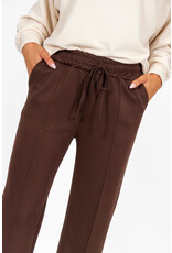 21Jewelz Casual pantalon met strik - choco bruin