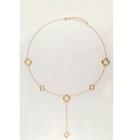 My Jewellery My Jewellery - Iconic lange ketting met klavertjes - goud