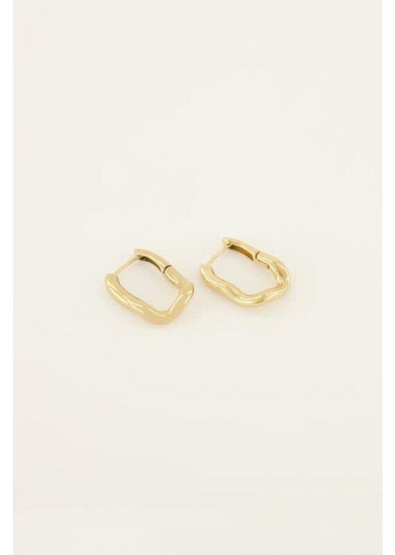 My Jewellery Swirl oorhangers ovaal - goud
