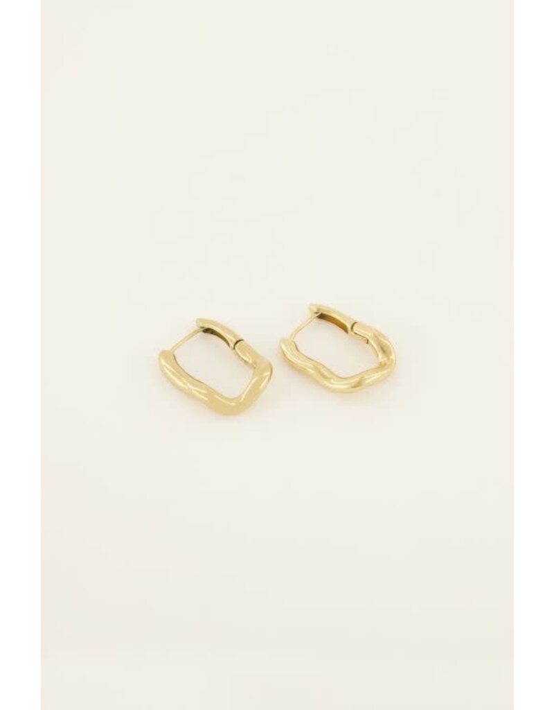 My Jewellery Swirl oorhangers ovaal - goud