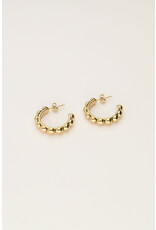 My Jewellery My Jewellery - Bold oorringen small met dots - goud