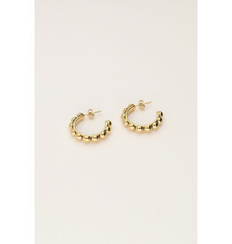 My Jewellery My Jewellery - Bold oorringen small met dots - goud