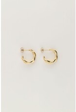 My Jewellery Oorringen open met twist - goud