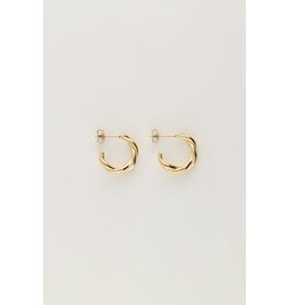 My Jewellery Oorringen open met twist - goud