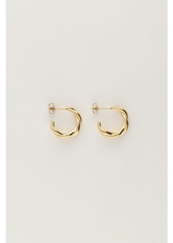 My Jewellery Oorringen open met twist - goud