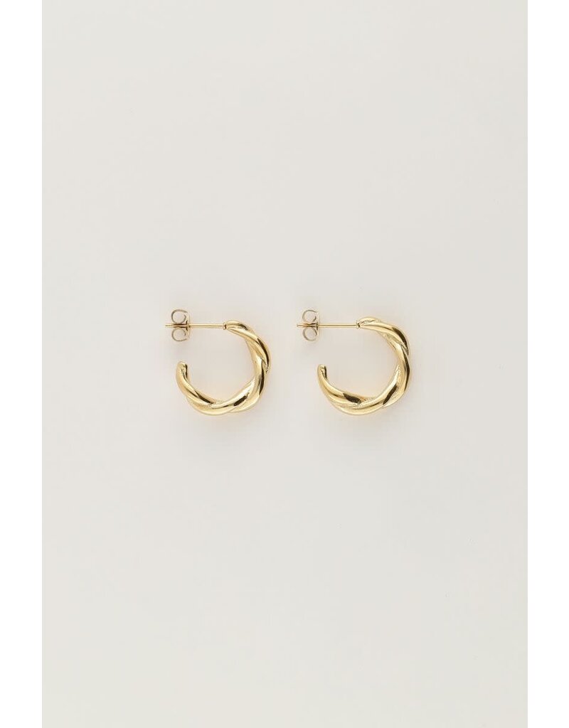 My Jewellery Oorringen open met twist - goud
