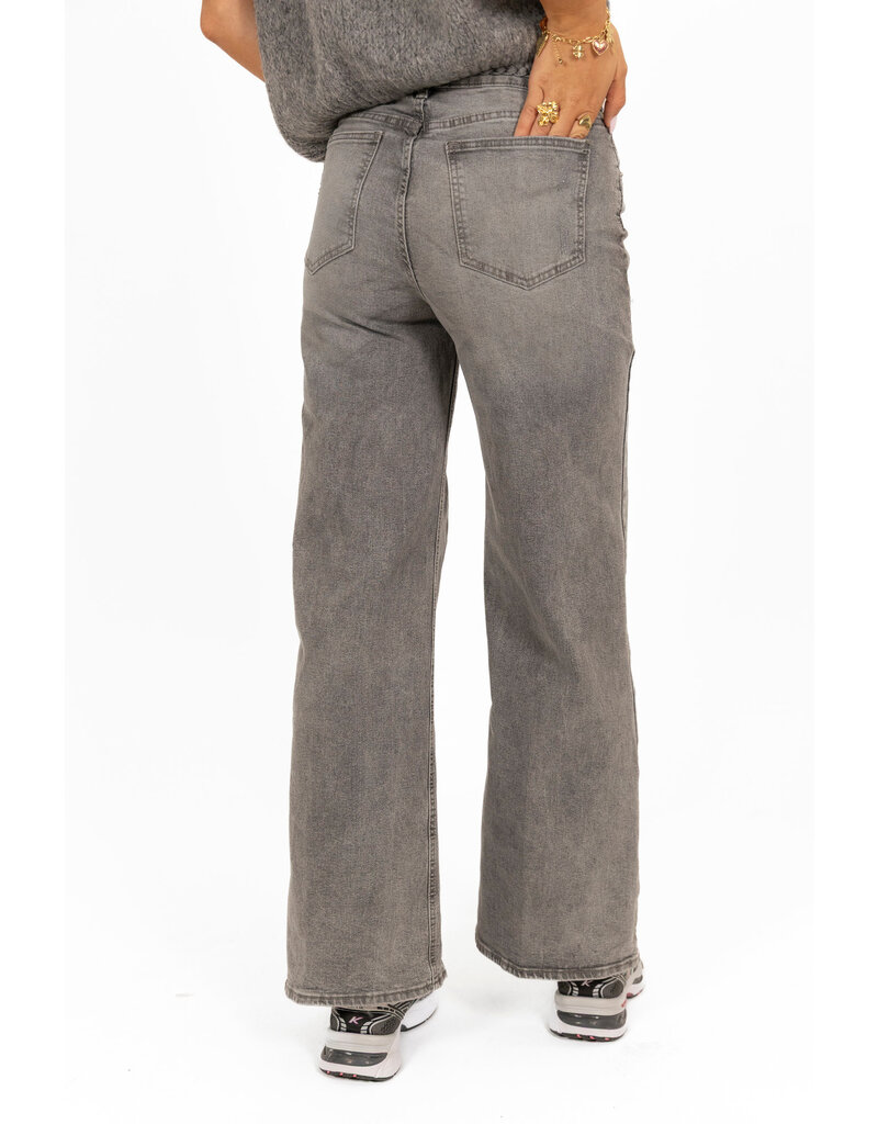 21Jewelz Jeans met vlecht - grijs