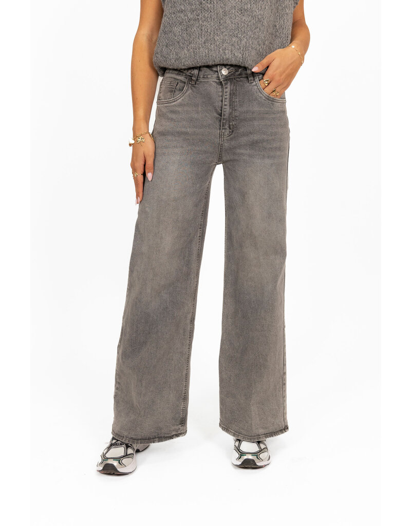 21Jewelz Jeans met vlecht - grijs