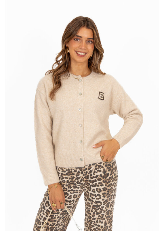 21Jewelz Vestje met love embleem - beige