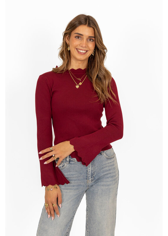 21Jewelz Zigzag longsleeve - bordeaux
