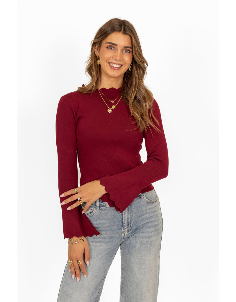 21Jewelz Zigzag longsleeve - bordeaux