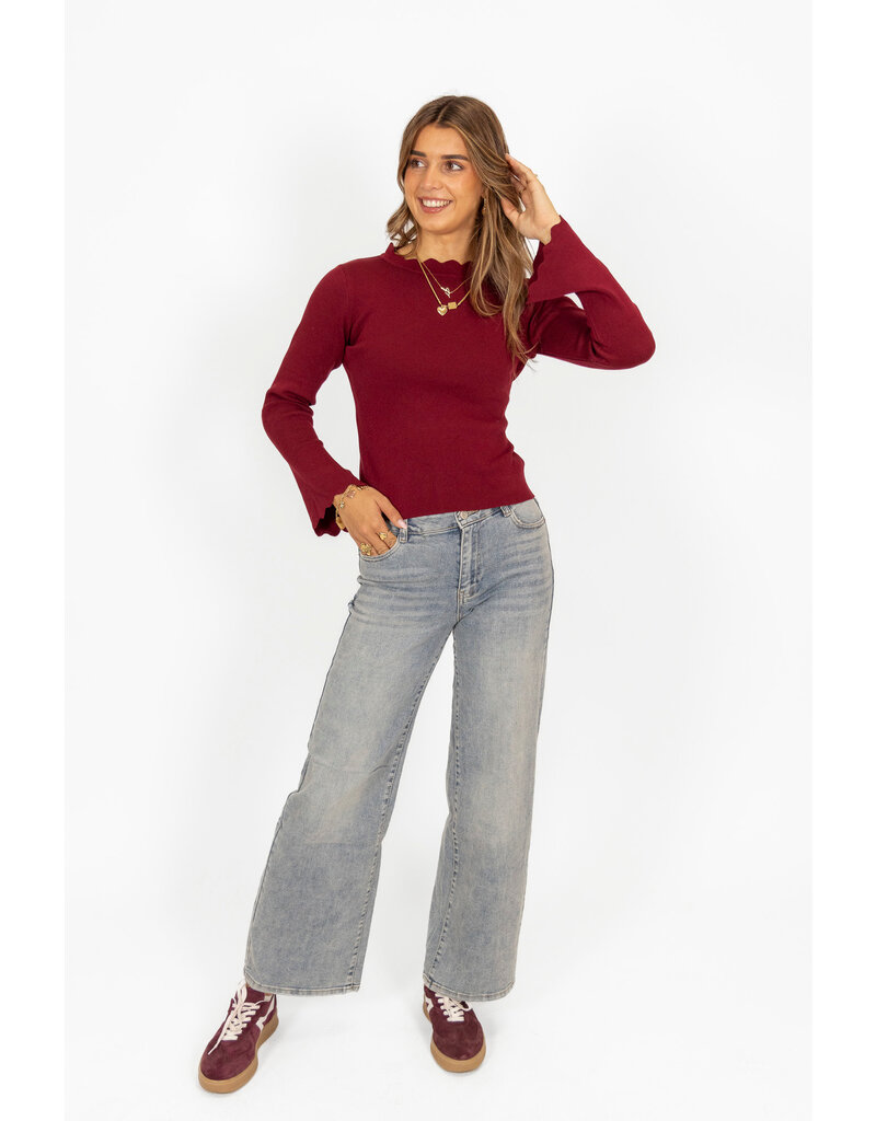 21Jewelz Zigzag longsleeve - bordeaux