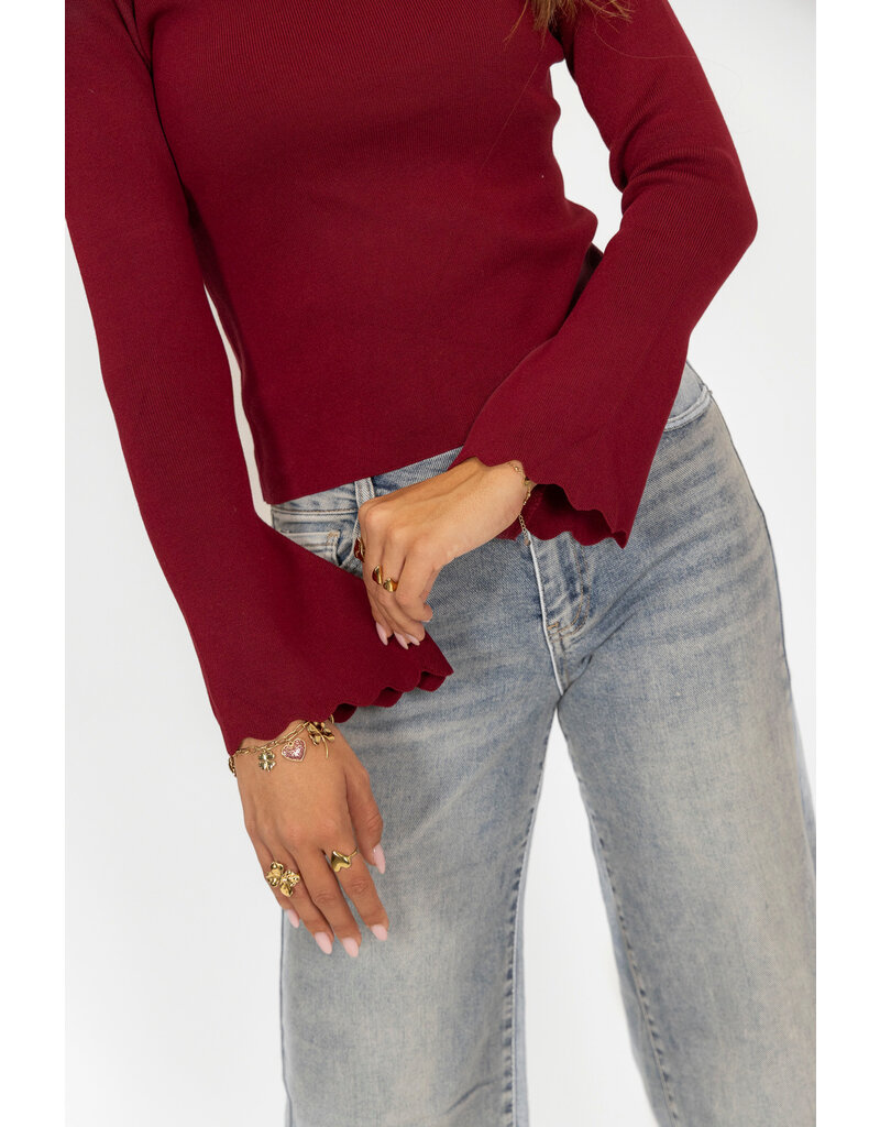 21Jewelz Zigzag longsleeve - bordeaux