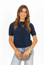 21Jewelz Effen basic truitje met korte mouw - navy