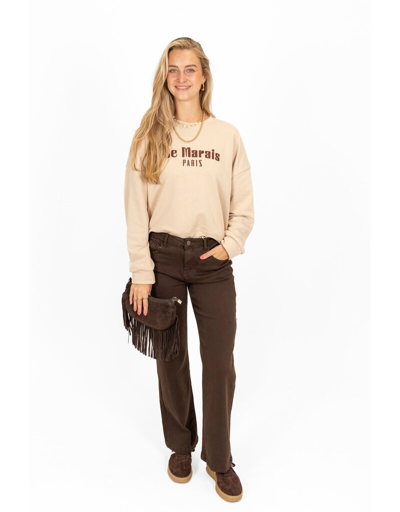 21Jewelz Wide leg jeans - choco bruin