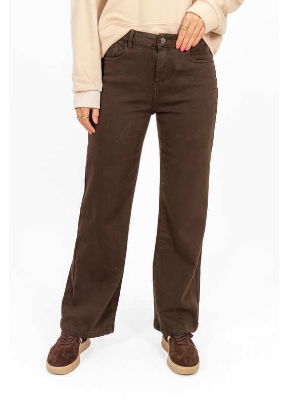 21Jewelz Wide leg jeans - choco bruin